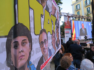 Concentraci&oacute; contra el judici de l'1-O a la pla&ccedil;a de la Independ&egrave;ncia