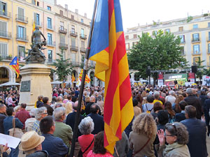Concentraci&oacute; contra el judici de l'1-O a la pla&ccedil;a de la Independ&egrave;ncia