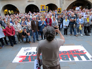 Concentraci&oacute; a la pla&ccedil;a del Vi per la independ&egrave;ncia i la llibertat dels presos pol&iacute;tics