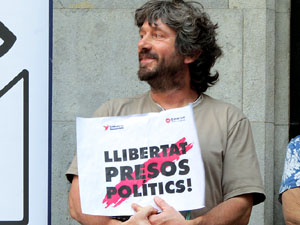 Concentraci&oacute; a la pla&ccedil;a del Vi per la independ&egrave;ncia i la llibertat dels presos pol&iacute;tics