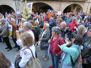 Concentraci&oacute; a la pla&ccedil;a del Vi per la independ&egrave;ncia i la llibertat dels presos pol&iacute;tics