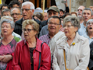 Concentraci&oacute; a la pla&ccedil;a del Vi per la independ&egrave;ncia i la llibertat dels presos pol&iacute;tics