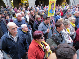 Concentraci&oacute; a la pla&ccedil;a del Vi per la independ&egrave;ncia i la llibertat dels presos pol&iacute;tics