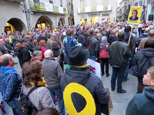 Concentraci&oacute; a la pla&ccedil;a del Vi per la independ&egrave;ncia i la llibertat dels presos pol&iacute;tics