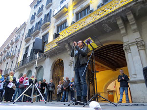 Concentraci&oacute; a la pla&ccedil;a del Vi per la independ&egrave;ncia i la llibertat dels presos pol&iacute;tics