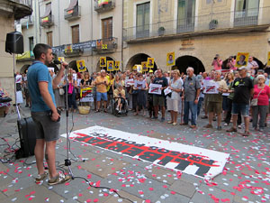 Concentraci&oacute; a la pla&ccedil;a del Vi per la independ&egrave;ncia i la llibertat dels presos pol&iacute;tics