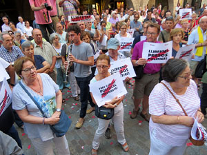 Concentraci&oacute; a la pla&ccedil;a del Vi per la independ&egrave;ncia i la llibertat dels presos pol&iacute;tics