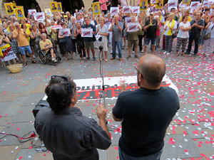 Concentraci&oacute; a la pla&ccedil;a del Vi per la independ&egrave;ncia i la llibertat dels presos pol&iacute;tics