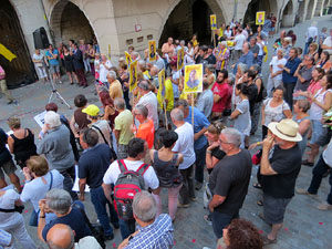 Concentraci&oacute; a la pla&ccedil;a del Vi per la independ&egrave;ncia i la llibertat dels presos pol&iacute;tics