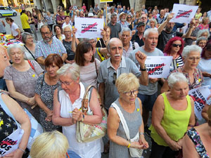 Concentraci&oacute; a la pla&ccedil;a del Vi per la independ&egrave;ncia i la llibertat dels presos pol&iacute;tics