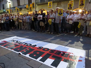 Concentraci&oacute; a la pla&ccedil;a del Vi per la independ&egrave;ncia i la llibertat dels presos pol&iacute;tics