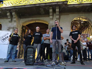 Concentraci&oacute; a la pla&ccedil;a del Vi per la independ&egrave;ncia i la llibertat dels presos pol&iacute;tics