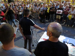 Concentraci&oacute; a la pla&ccedil;a del Vi per la independ&egrave;ncia i la llibertat dels presos pol&iacute;tics