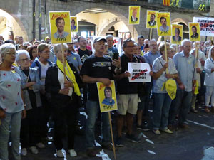 Concentraci&oacute; a la pla&ccedil;a del Vi per la independ&egrave;ncia i la llibertat dels presos pol&iacute;tics