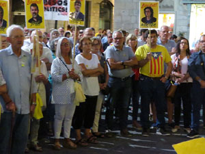Concentraci&oacute; a la pla&ccedil;a del Vi per la independ&egrave;ncia i la llibertat dels presos pol&iacute;tics