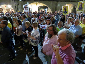 Concentraci&oacute; a la pla&ccedil;a del Vi per la independ&egrave;ncia i la llibertat dels presos pol&iacute;tics