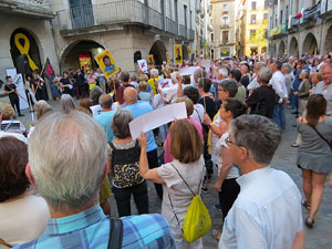 Concentraci&oacute; a la pla&ccedil;a del Vi per la independ&egrave;ncia i la llibertat dels presos pol&iacute;tics