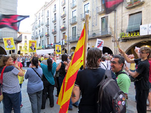 Concentraci&oacute; a la pla&ccedil;a del Vi per la independ&egrave;ncia i la llibertat dels presos pol&iacute;tics