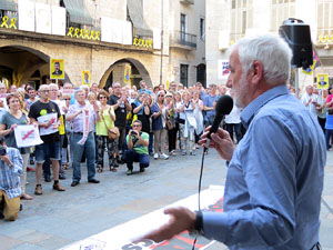 Concentraci&oacute; a la pla&ccedil;a del Vi per la independ&egrave;ncia i la llibertat dels presos pol&iacute;tics