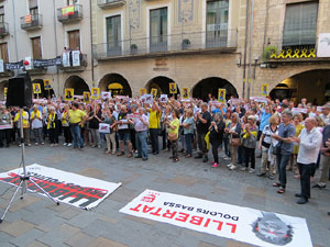 Concentraci&oacute; a la pla&ccedil;a del Vi per la independ&egrave;ncia i la llibertat dels presos pol&iacute;tics
