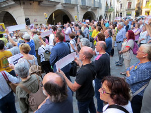 Concentraci&oacute; a la pla&ccedil;a del Vi per la independ&egrave;ncia i la llibertat dels presos pol&iacute;tics