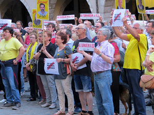 Concentraci&oacute; a la pla&ccedil;a del Vi per la independ&egrave;ncia i la llibertat dels presos pol&iacute;tics