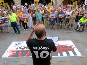 Concentraci&oacute; a la pla&ccedil;a del Vi per la independ&egrave;ncia i la llibertat dels presos pol&iacute;tics