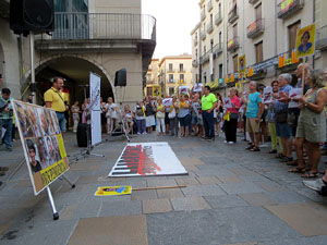 Concentraci&oacute; a la pla&ccedil;a del Vi per la independ&egrave;ncia i la llibertat dels presos pol&iacute;tics
