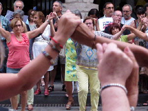 Concentraci&oacute; a la pla&ccedil;a del Vi per la independ&egrave;ncia i la llibertat dels presos pol&iacute;tics