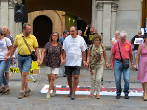 Concentraci&oacute; a la pla&ccedil;a del Vi per la independ&egrave;ncia i la llibertat dels presos pol&iacute;tics