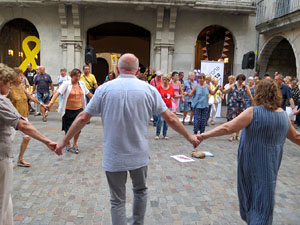 Concentraci&oacute; a la pla&ccedil;a del Vi per la independ&egrave;ncia i la llibertat dels presos pol&iacute;tics