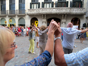 Concentraci&oacute; a la pla&ccedil;a del Vi per la independ&egrave;ncia i la llibertat dels presos pol&iacute;tics