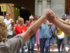 Concentraci&oacute; a la pla&ccedil;a del Vi per la independ&egrave;ncia i la llibertat dels presos pol&iacute;tics