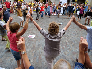 Concentraci&oacute; a la pla&ccedil;a del Vi per la independ&egrave;ncia i la llibertat dels presos pol&iacute;tics