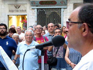 Concentraci&oacute; a la pla&ccedil;a del Vi per la independ&egrave;ncia i la llibertat dels presos pol&iacute;tics