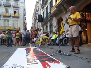 Concentraci&oacute; a la pla&ccedil;a del Vi per la independ&egrave;ncia i la llibertat dels presos pol&iacute;tics