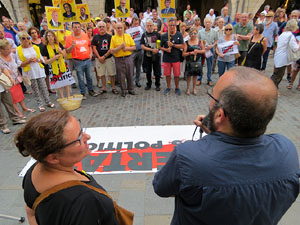 Concentraci&oacute; a la pla&ccedil;a del Vi per la independ&egrave;ncia i la llibertat dels presos pol&iacute;tics
