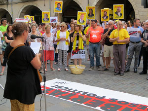 Concentraci&oacute; a la pla&ccedil;a del Vi per la independ&egrave;ncia i la llibertat dels presos pol&iacute;tics