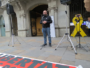 Concentraci&oacute; a la pla&ccedil;a del Vi per la independ&egrave;ncia i la llibertat dels presos pol&iacute;tics