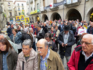 Concentraci&oacute; a la pla&ccedil;a del Vi per la independ&egrave;ncia i la llibertat dels presos pol&iacute;tics