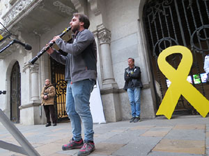 Concentraci&oacute; a la pla&ccedil;a del Vi per la independ&egrave;ncia i la llibertat dels presos pol&iacute;tics