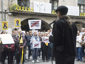 Concentraci&oacute; a la pla&ccedil;a del Vi per la independ&egrave;ncia i la llibertat dels presos pol&iacute;tics