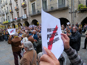 Concentraci&oacute; a la pla&ccedil;a del Vi per la independ&egrave;ncia i la llibertat dels presos pol&iacute;tics