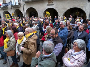 Concentraci&oacute; a la pla&ccedil;a del Vi per la independ&egrave;ncia i la llibertat dels presos pol&iacute;tics