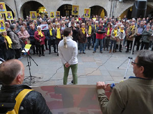 Concentraci&oacute; a la pla&ccedil;a del Vi per la independ&egrave;ncia i la llibertat dels presos pol&iacute;tics