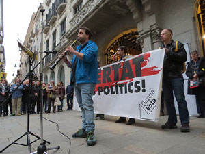 Concentraci&oacute; a la pla&ccedil;a del Vi per la independ&egrave;ncia i la llibertat dels presos pol&iacute;tics