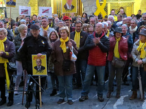 Concentraci&oacute; a la pla&ccedil;a del Vi per la independ&egrave;ncia i la llibertat dels presos pol&iacute;tics