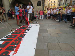 Concentraci&oacute; a la pla&ccedil;a del Vi per la independ&egrave;ncia i la llibertat dels presos pol&iacute;tics