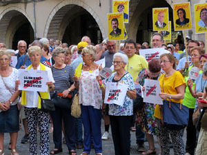Concentraci&oacute; a la pla&ccedil;a del Vi per la independ&egrave;ncia i la llibertat dels presos pol&iacute;tics