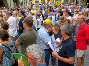 Concentraci&oacute; a la pla&ccedil;a del Vi per la independ&egrave;ncia i la llibertat dels presos pol&iacute;tics